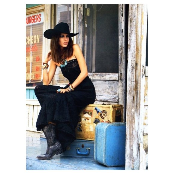 NWT Sexy Black Split Bust Swiss Dot H&M High Low Midi Tiered Halter Dress - Picture 9 of 10